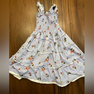 Kids For Love And Lemons Blue Floral Skirt